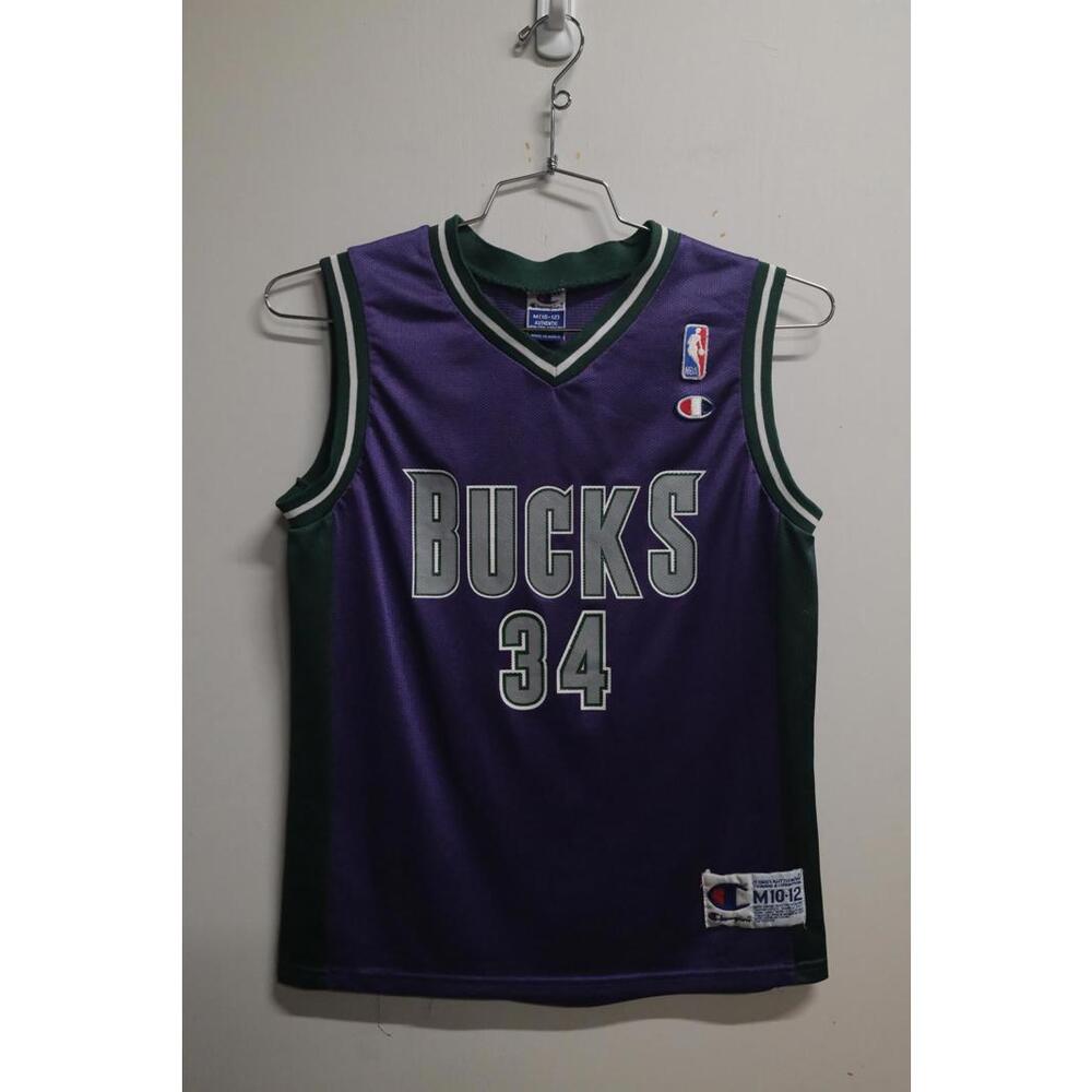 90's Champion Milwaukee Bucks Allen #34 Basketball Jersey
